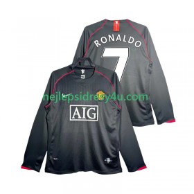 Fotbalový Dres Manchester United Critstiano Ronaldo 7 2007 2008 Retro Venkovní Dlouhý Rukáv